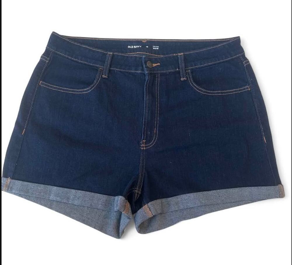 Old Navy High-Rise Wow Denim Shorts Size 16